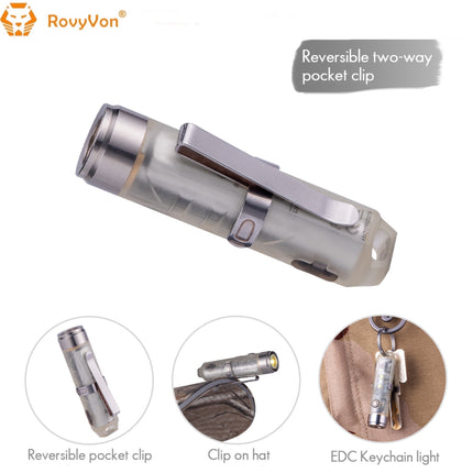 RovyVon Aurora A5x Red/White Green GITD Keychain Flashlight