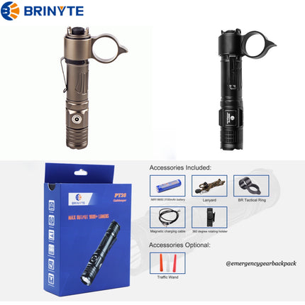 BRINYTE PT28 Oathkeeper 1600LMS 245M Tactical Flashlight