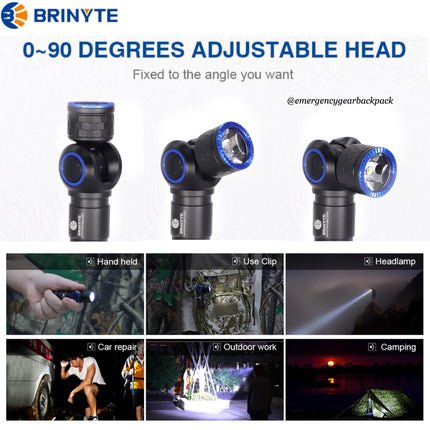 Brinyte HL16 Noctua Headlamp 520LMS 140M - | Emergency Gear Backpack Thailand