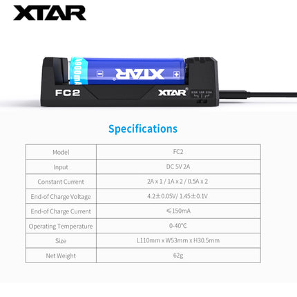 XTAR FC2 Smart Battery Charger