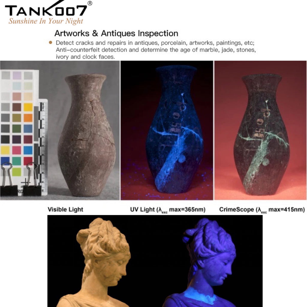 TANK007 CI02 Uniform Flashlight for CSI Forensic and Artworks Preservation