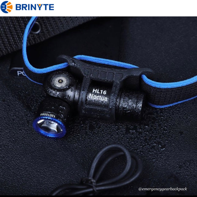 Brinyte HL16 Noctua Headlamp 520LMS 140M - | Emergency Gear Backpack Thailand