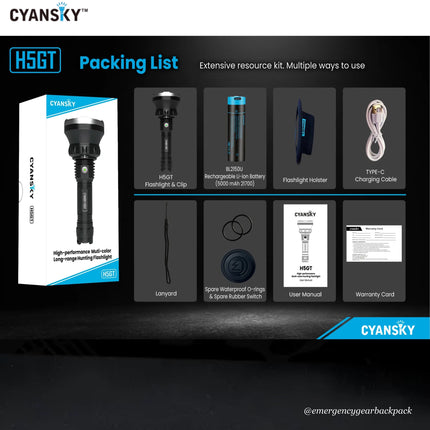 Cyansky H5GT Dual-light source Searchlight