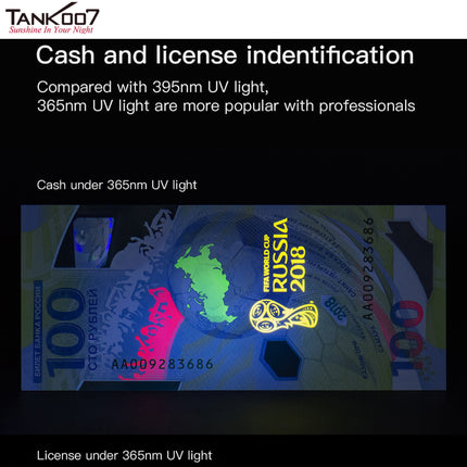 TANK007 CI05 Uniform UV LED Flashlight for CSI and Forensic