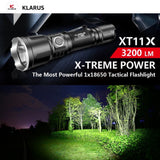 Klarus XT11X 3200LMS 20022CD 283M Tactical Flashlight