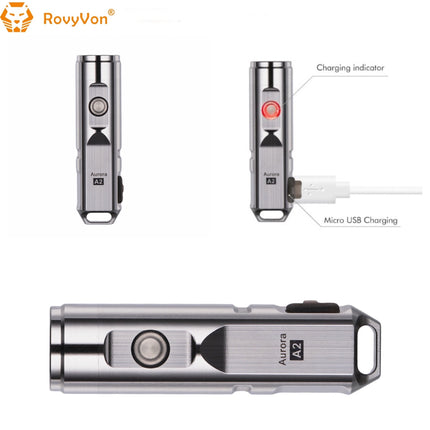 RovyVon Aurora A2x Stainless Steel EDC Keychain Flashlight