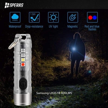 SPERAS S11 400LMS EDC Keychain Flashlight