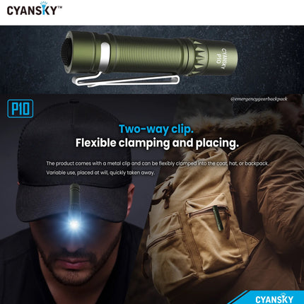 Cyansky P10 Portable AA EDC Flashlight
