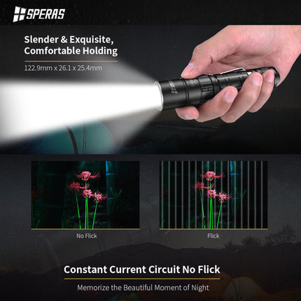 SPERAS E1 PRO 1700 Lumens 284M EDC Flashlight