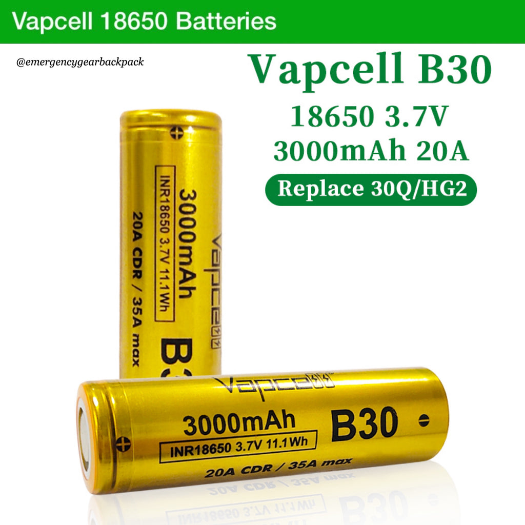 Vapcell B30 INR18650 3000mAh 3.7V 35A