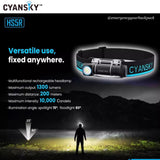 Cyansky HS5R Multifunction Headlamp 1300LMS 200M