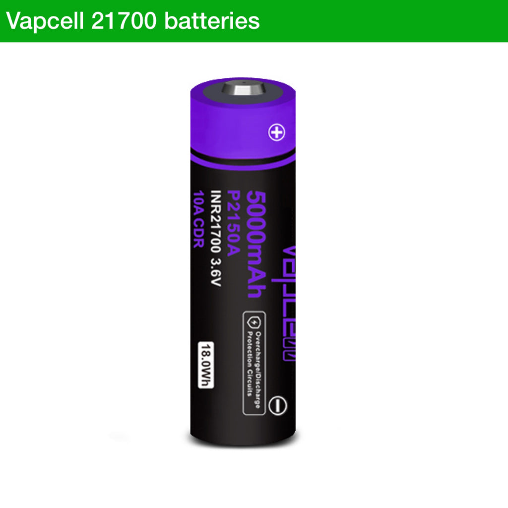 Vapcell P2150A INR21700 5000mAh 3.6V 18Wh 10A USB Type-C Rechargeable Battery