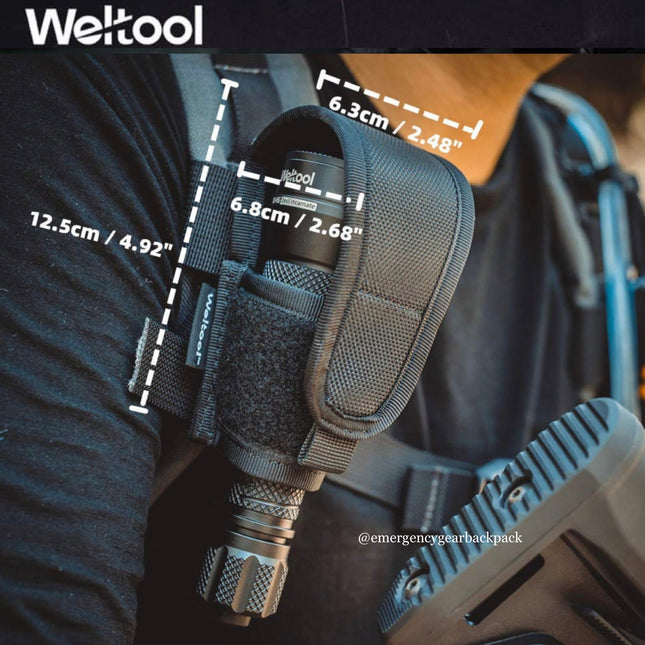 Weltool FH6 Semi-closed Nylon Flashlight Holster With Velcro Closure