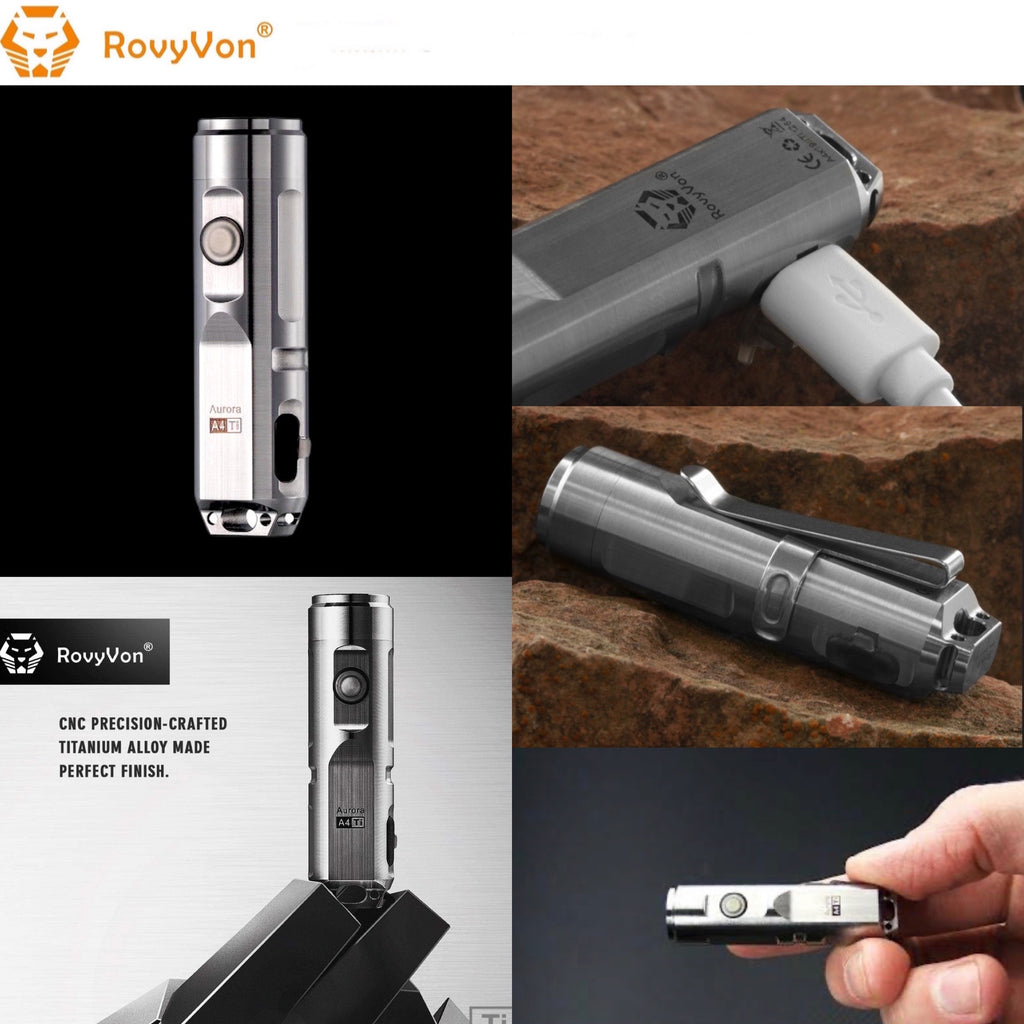 RovyVon Aurora A4x Titanium EDC Keychain Flashlight