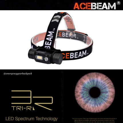 ACEBEAM H60 Full LED Spectrum Headlamp (ไม่รวมแบตเตอรี่)