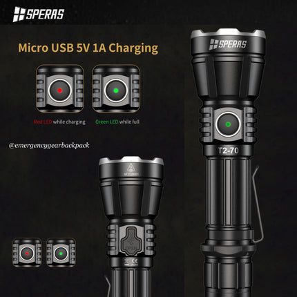 SPERAS T2-70 3300LMS 280M Tactical Flashlight