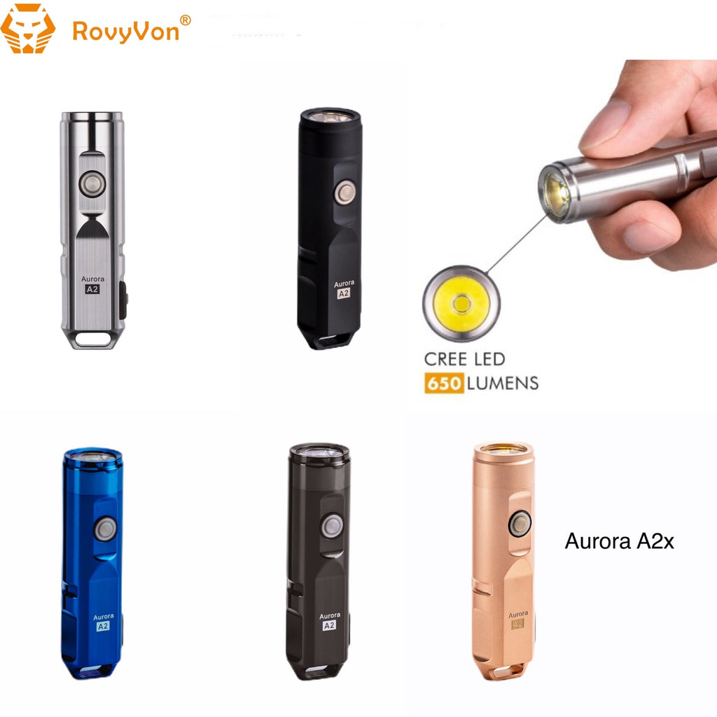 RovyVon Aurora A2x Stainless Steel EDC Keychain Flashlight