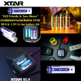 Promotion: XTAR BC4 Charger & XTAR 1.5V Li-ion Battery AA x 4 ก้อน
