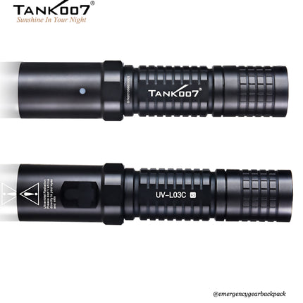 TANK007 UV-L03C NDT Forensic 365nm Rechargeable Flashlight