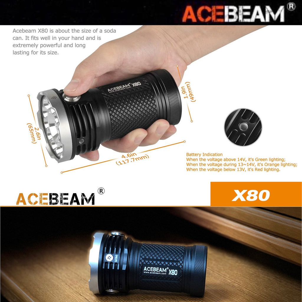 ACEBEAM X80 25000LMS 332M Searchlight