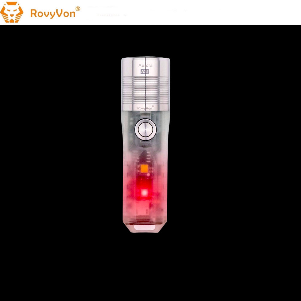 RovyVon Aurora A25 White/RED Green GITD Keychain Flashlight
