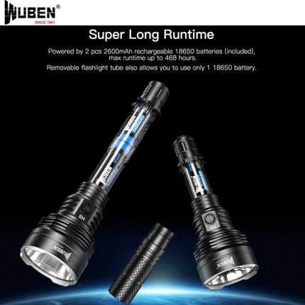WUBEN H8 1800 Lumens 250,000CD 1000M Tactical Flashlight