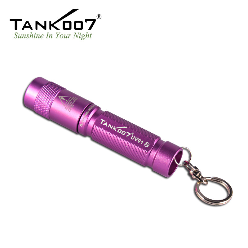 TANK007 UV01 365nm 1W Mini Keychain UV Flashlight