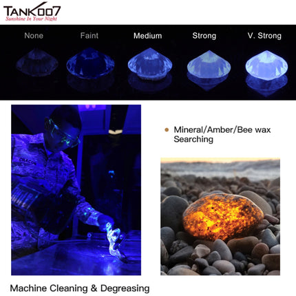 TANK007 UV-L03C NDT Forensic 365nm Rechargeable Flashlight