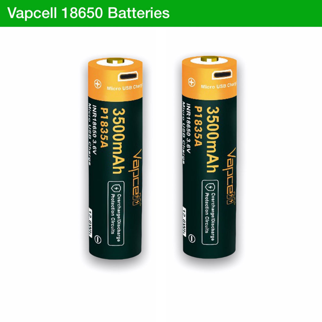 Vapcell P1835A 18650 3500mAh 3.6V USB Rechargeable Li-ion Battery