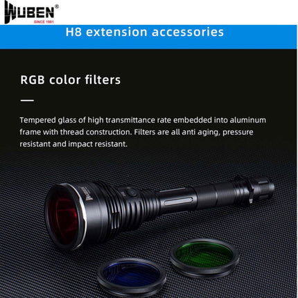 WUBEN H8 1800 Lumens 250,000CD 1000M Tactical Flashlight