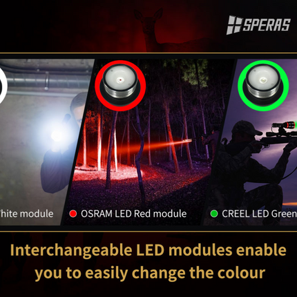SPERAS TH2 Zoomable Tactical Flashlight