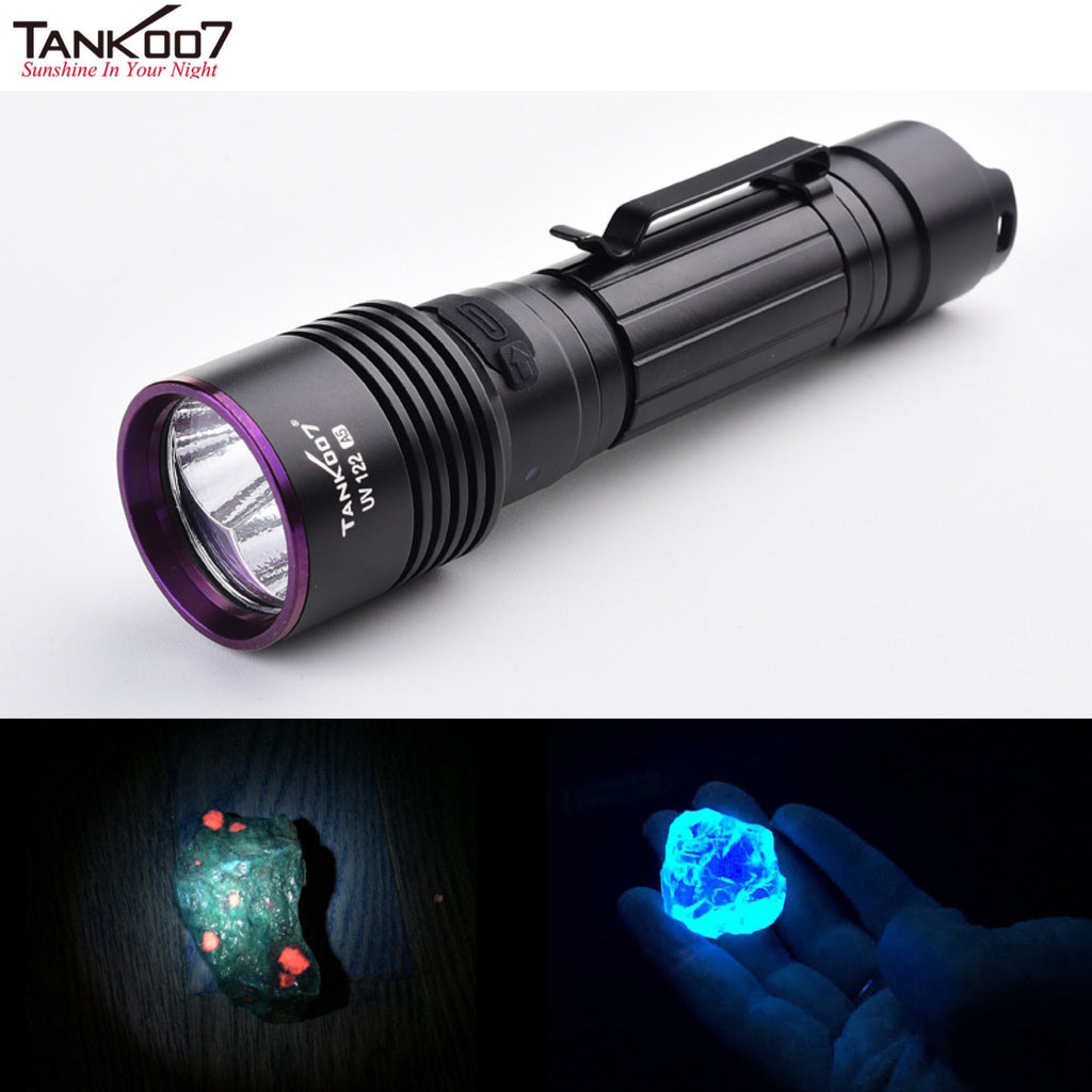 TANK007 UV122 Dual LEDs White LED+UV 365nm 5W Flashlight
