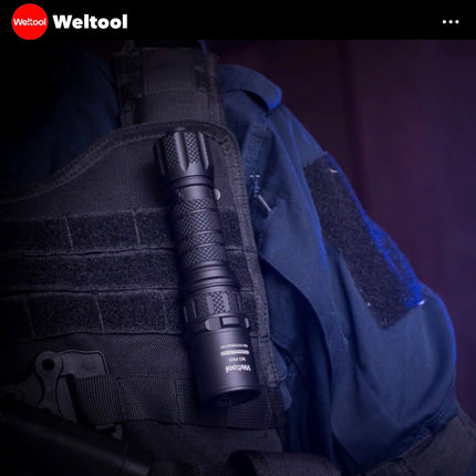 Weltool W3 Pro TAC Tactical LEP Flashlight 930 Lumens 547,000CD 1,479M