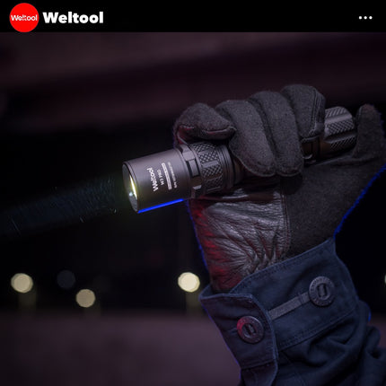 Weltool W3 Pro TAC Tactical LEP Flashlight 930 Lumens 547,000CD 1,479M
