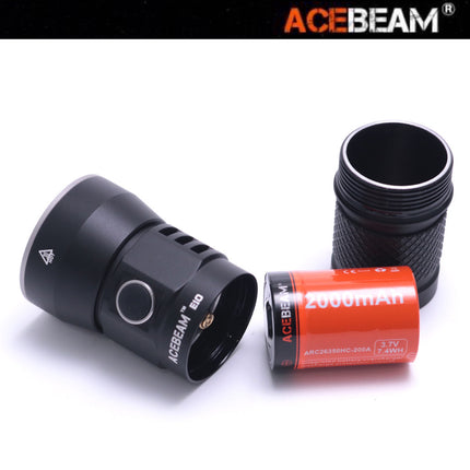 ACEBEAM ARC26350HC-200A 2000mAh 3.7V High-drain Micro USB Rechargeable Li-ion Battery