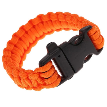 Outdoor Paracord & Flint Fire Starter & Whistle