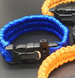 Outdoor Paracord & Flint Fire Starter & Whistle