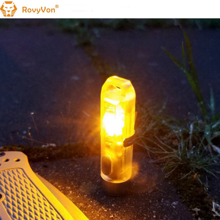 RovyVon Aurora A8x Amber/Red/Blue Multifunction EDC Keychain Flashlight