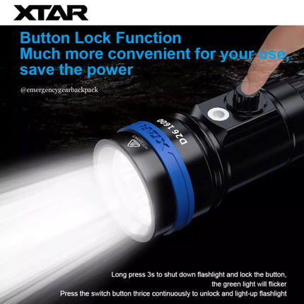 XTAR D26 1600 100M Diving Flashlight