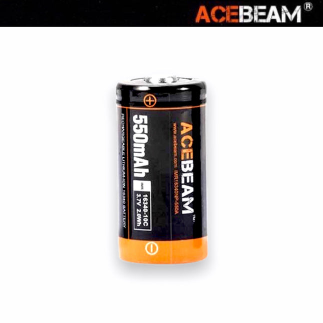 ACEBEAM IMR16340NP 550mAh 3.7V 5.5A 2.0Wh High - drain Rechargeable Li - ion Battery - Emergency Gear Backpack