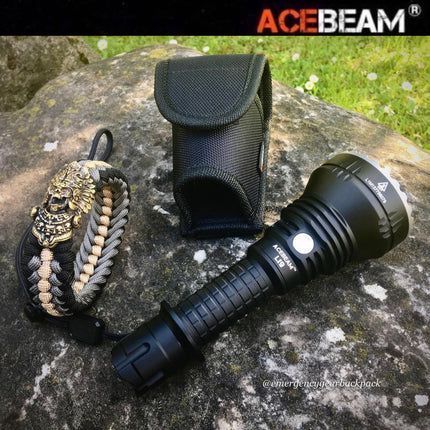ACEBEAM L19 Long Range Flashlight 1300M (ไม่รวมแบตเตอรี่) - Emergency Gear Backpack