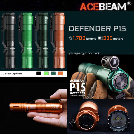 ACEBEAM P15 Accessories - Emergency Gear Backpack