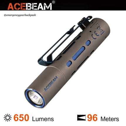 ACEBEAM Rider RX Fidget EDC Flashlight - Emergency Gear Backpack