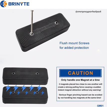 Brinyte GM01 Magnetic Mount - 2pcs - Emergency Gear Backpack