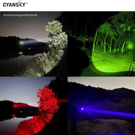 Cyansky H5GT Dual - light source Searchlight - Emergency Gear Backpack