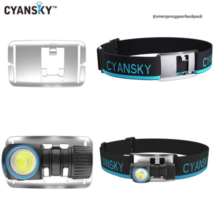 Cyansky HS3R Multifunction Headlamp 1100LMS 135M - Emergency Gear Backpack