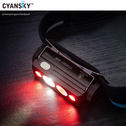 Cyansky HS6R Triple Output Headlamp 1400LMS 170M - Emergency Gear Backpack