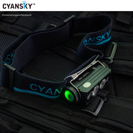 Cyansky HS6R Triple Output Headlamp 1400LMS 170M - Emergency Gear Backpack