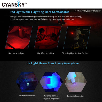 Cyansky M1R Multifunctional Keychain Light - Emergency Gear Backpack