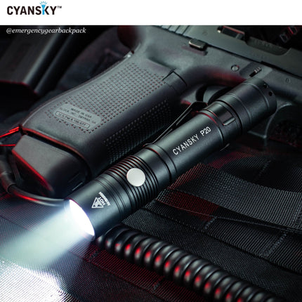 Cyansky P20 EDC Flashlight 1600 Lumens | 240M - Emergency Gear Backpack